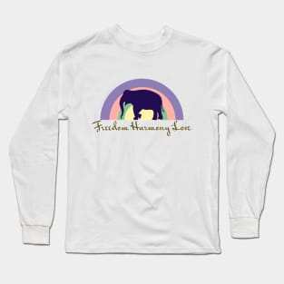 Elephants symbol as harmony love and freedom Long Sleeve T-Shirt